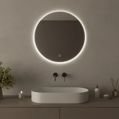 Lomazoo Miroir salle de bain Essentials avec LED 60 cm rond