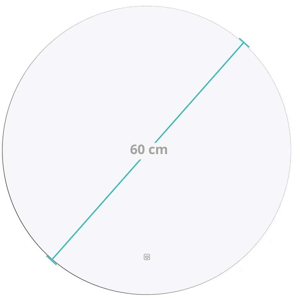 Lomazoo Miroir salle de bain Essentials avec LED 60 cm rond