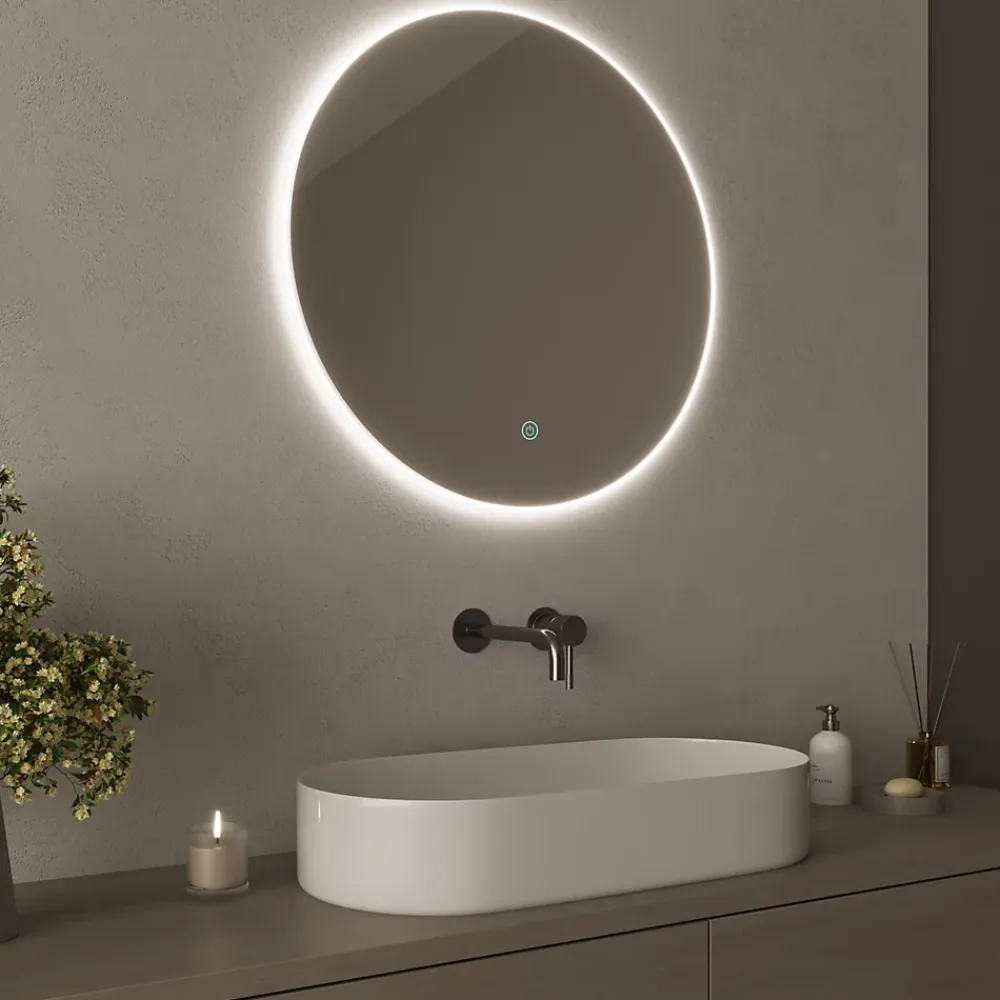 Lomazoo Miroir salle de bain Essentials avec LED 60 cm rond