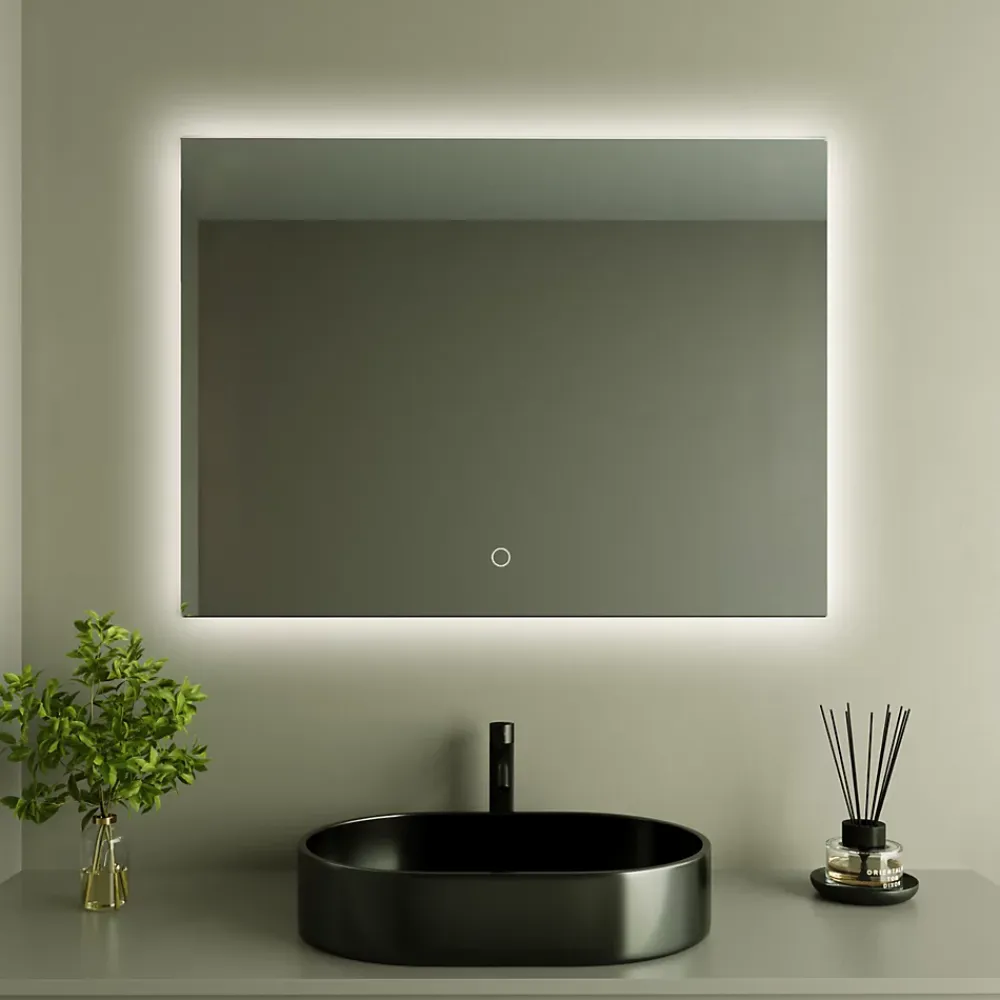 Miroir Lumineux|Lomazoo Miroir salle de bain Bryce avec LED 60 x 80 cm