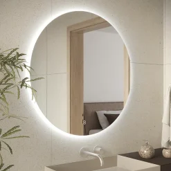 Miroir Lumineux|Lomazoo Miroir salle de bain Atlanta avec LED 70 cm rond