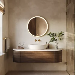 Miroir Lumineux|Lomazoo Miroir salle de bain Miami avec LED 70 cm doré