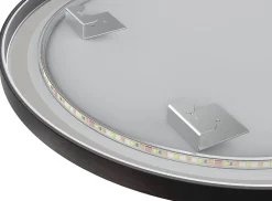 Lomazoo Miroir salle de bain lumineux LED Leipzig 50x90 cm ovale noir