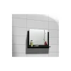Miroir Simple|Meublorama Miroir salle de bain RAVEN 60x50 cm Noir mat et brillant