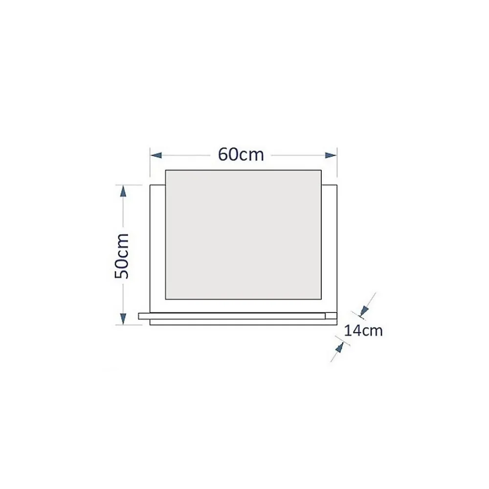 Miroir Simple|Meublorama Miroir salle de bain RAVEN 60x50 cm Noir mat et brillant