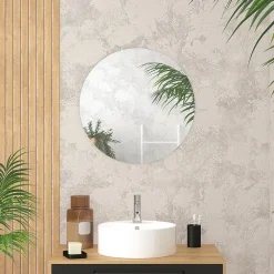 Aurlane Miroir salle de bain ROND - Diamètre 60cm - GO