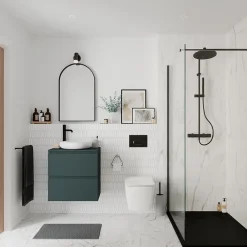 GoodHome Miroir salle de bains arche 50x80 cm, noir, Tisa