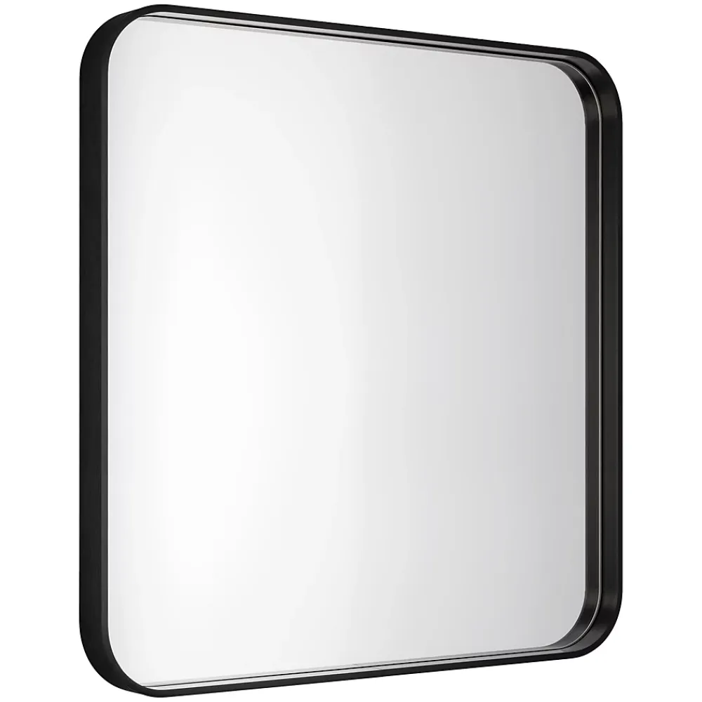 GoodHome Miroir salle de bains carré 60x60 cm Tisa noir