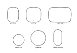 MPGlass Miroir salle de bains éclairant à LED cadre doré oblong l.45 x H.85 x P.4 cm, anti-buée, Céleste