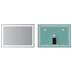 Ledimex Miroir Salle de Bains Lumineux FRANCIA avec Eclairage Frontal et Rétro-Eclairé 90x80