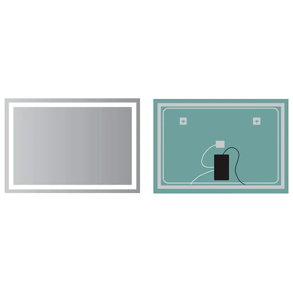 Ledimex Miroir Salle de Bains Lumineux FRANCIA avec Eclairage Frontal et Rétro-Eclairé 90x80