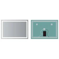 Ledimex Miroir Salle de Bains Lumineux FRANCIA avec Eclairage Frontal et Rétro-Eclairé 90x80