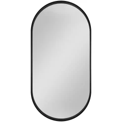 Miroir Simple|GoodHome Miroir salle de bains oblong 40x80 cm Tisa noir
