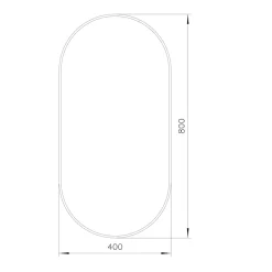 Miroir Simple|GoodHome Miroir salle de bains oblong 40x80 cm Tisa noir