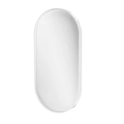 GoodHome Miroir salle de bains oblong 40x80 cm, blanc, Tisa