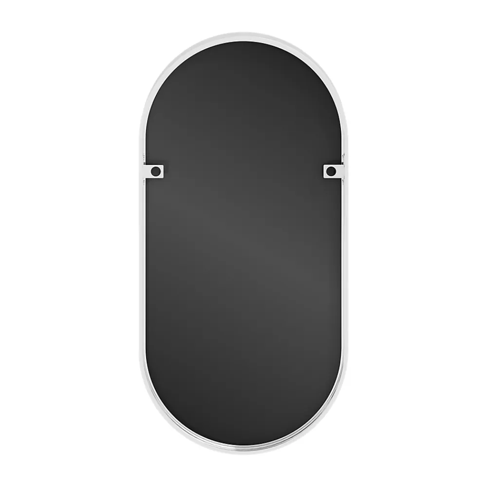 GoodHome Miroir salle de bains oblong 40x80 cm, blanc, Tisa