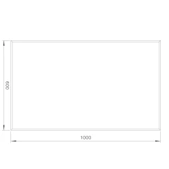 Miroir Simple| Miroir salle de bains rectangulaire 100X60 cm Wapta argent