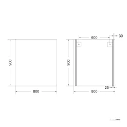 Miroir Simple|GoodHome Miroir salle de bains rectangulaire 80 x 90 cm argent, Imandra