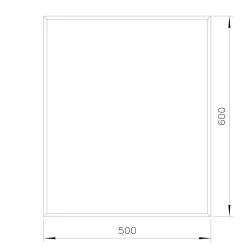 Miroir salle de bains rectangulaire 50X60 cm Wapta argent