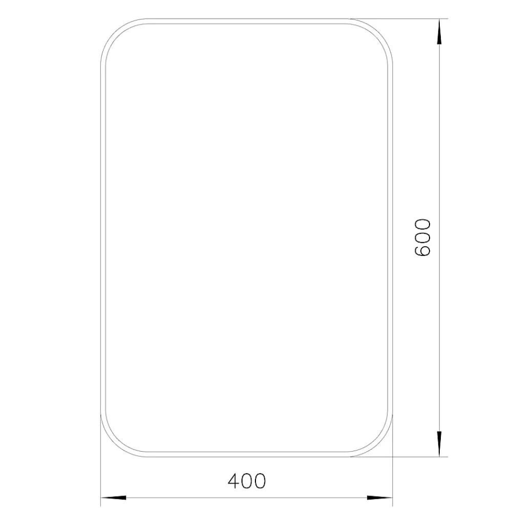 GoodHome Miroir salle de bains rectangulaire 40x60 cm Tisa noir
