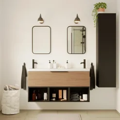 GoodHome Miroir salle de bains rectangulaire 40x60 cm Tisa noir