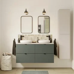 GoodHome Miroir salle de bains rectangulaire 40x60 cm Tisa noir