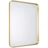 Miroir Simple|GoodHome Miroir salle de bains rectangulaire 80x60 cm Tisa doré