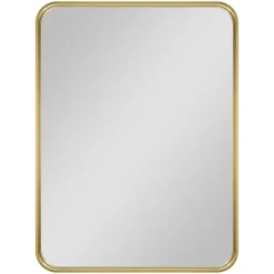Miroir Simple|GoodHome Miroir salle de bains rectangulaire 80x60 cm Tisa doré