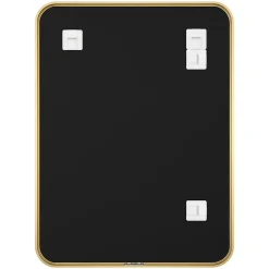 Miroir Simple|GoodHome Miroir salle de bains rectangulaire 80x60 cm Tisa doré