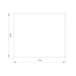 Miroir salle de bains rectangulaire 70X60 cm Wapta argent