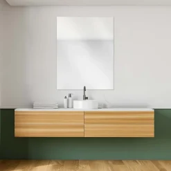 Miroir Simple|GoodHome Miroir salle de bains rectangulaire 60 x 90 cm argent, Imandra