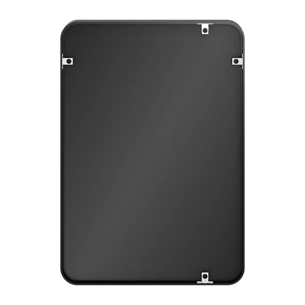 GoodHome Miroir salle de bains rectangulaire 100x70 cm, noir, Tisa