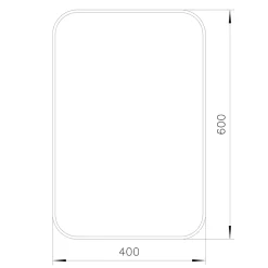 GoodHome Miroir salle de bains rectangulaire 40x60 cm Tisa doré