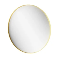 GoodHome Miroir salle de bains rond Ø100 cm, doré, Tisa