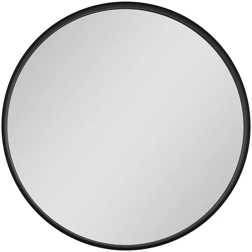 GoodHome Miroir salle de bains rond diamètre 80 cm Tisa noir