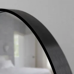 GoodHome Miroir salle de bains rond diamètre 80 cm Tisa noir