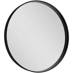 GoodHome Miroir salle de bains rond diamètre 80 cm Tisa noir