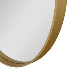 Miroir Simple|GoodHome Miroir salle de bains rond diamètre 60 cm Tisa doré