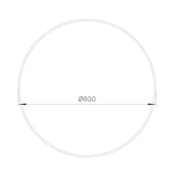 Miroir Simple|GoodHome Miroir salle de bains rond diamètre 60 cm Tisa noir