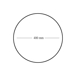 Miroir Simple| Miroir salle de bains rond diamètre 40 cm Dunnet noir