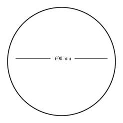 Miroir salle de bains rond diamètre 60 cm Dunnet noir