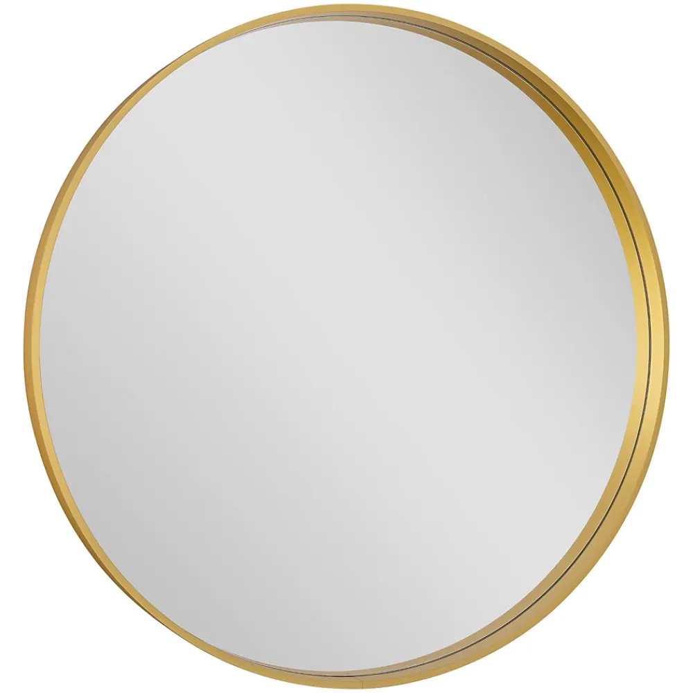 Miroir Simple|GoodHome Miroir salle de bains rond diamètre 80 cm Tisa doré