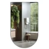 Tulup Miroir Semi-Ovale 45 x 80 cm Design moderne mural