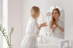 Tulup Miroir Semi-Ovale 60 x 100 cm Idéal pour la salle de bain