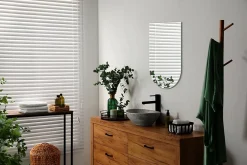Tulup Miroir Semi-Ovale 60 x 100 cm Idéal pour la salle de bain