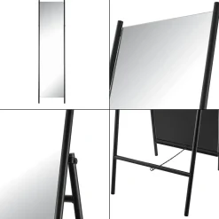 Helloshop26 Miroir sur pied 160 x 43 noir