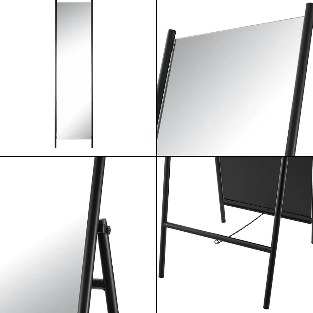 Helloshop26 Miroir sur pied 160 x 43 noir