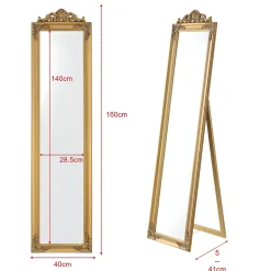 Helloshop26 Miroir sur pied inclinable 160 x