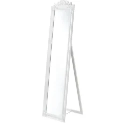 Helloshop26 Miroir sur pied inclinable 160 x blanc
