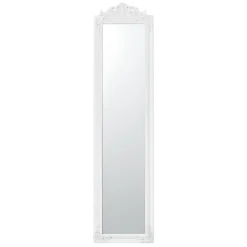Helloshop26 Miroir sur pied inclinable 160 x blanc